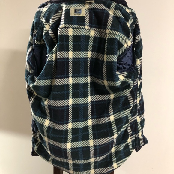 Corduroy Men's  Navy Long Sleeve Flannel Lined Button Shirt Jacket Medium - Picture 7 of 15